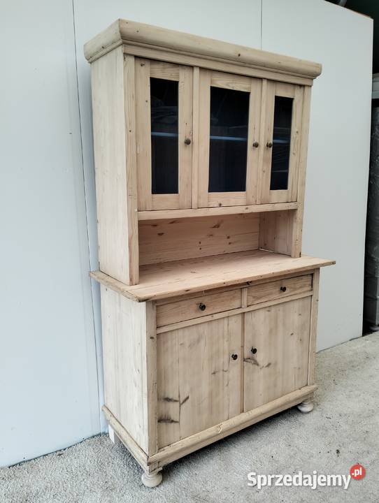 kredens antyczny drewniany sosnowy antik studio Lubrza sprzedam