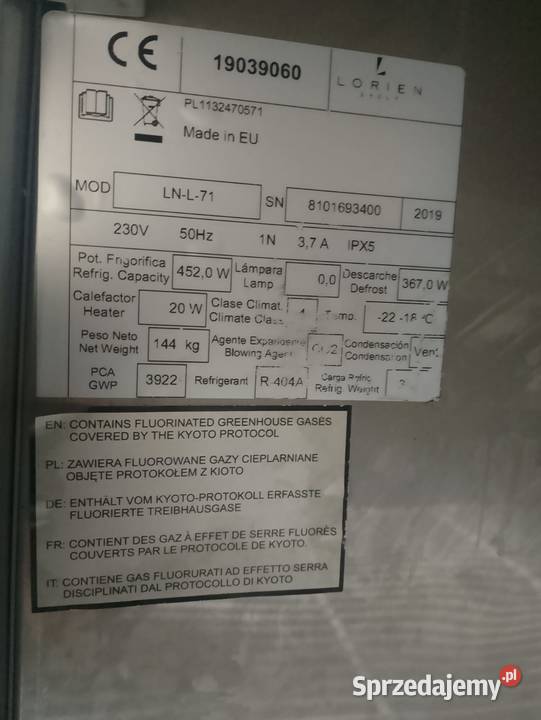 SZAFA MROŹNICZA 2218 650L Wrocław