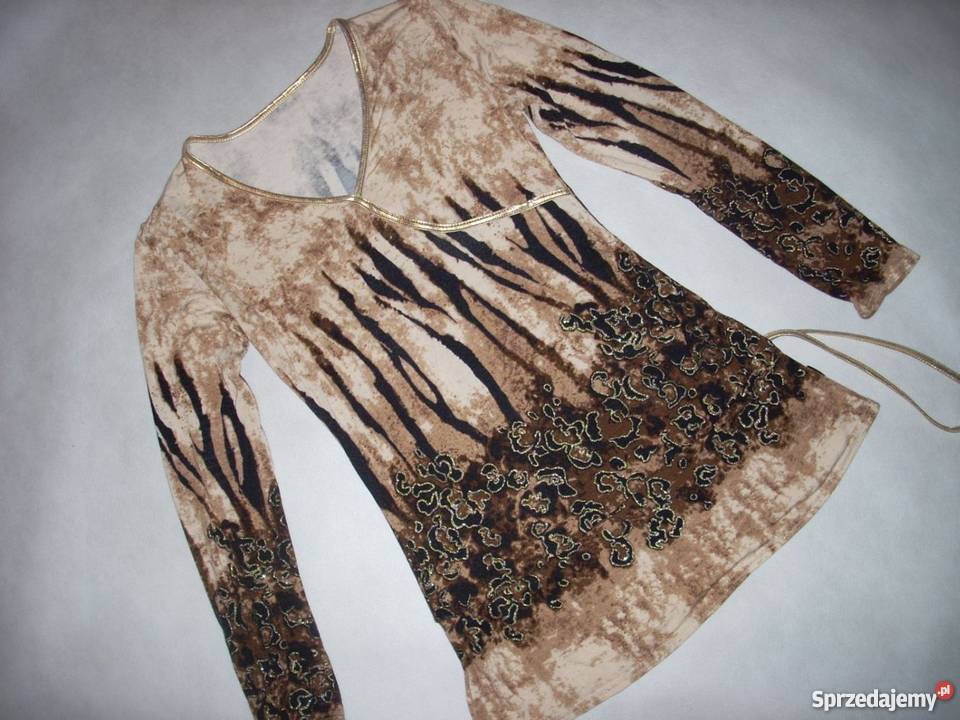 TUnika Bluzka ze Złotą Lamówką J NOwa 36 38 Nowy Sącz sprzedam