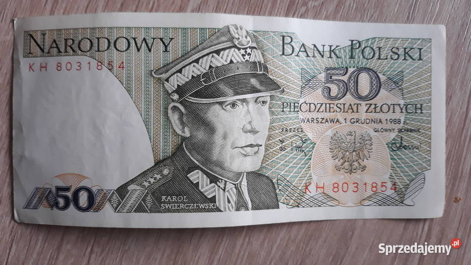50 złotych 1 XII 1988 r seria KH Konin