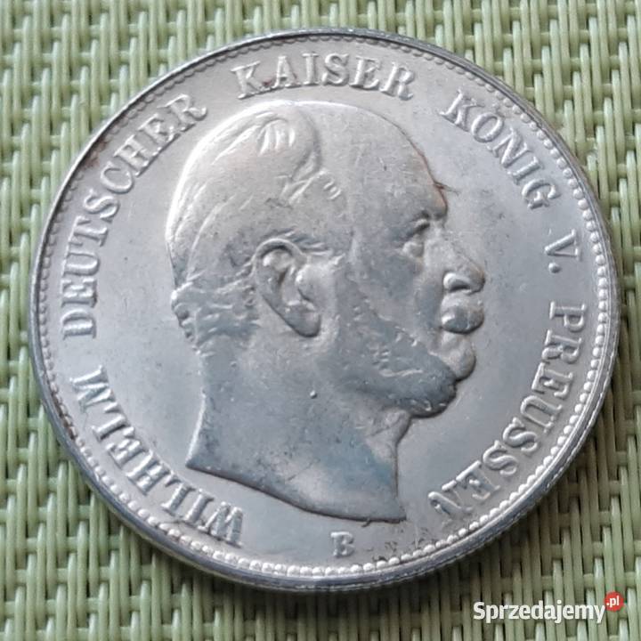 MonetaNuizmatKopia 5 MAREK 1876 NIEMCY WILHELM 3 mazowieckie Pruszków