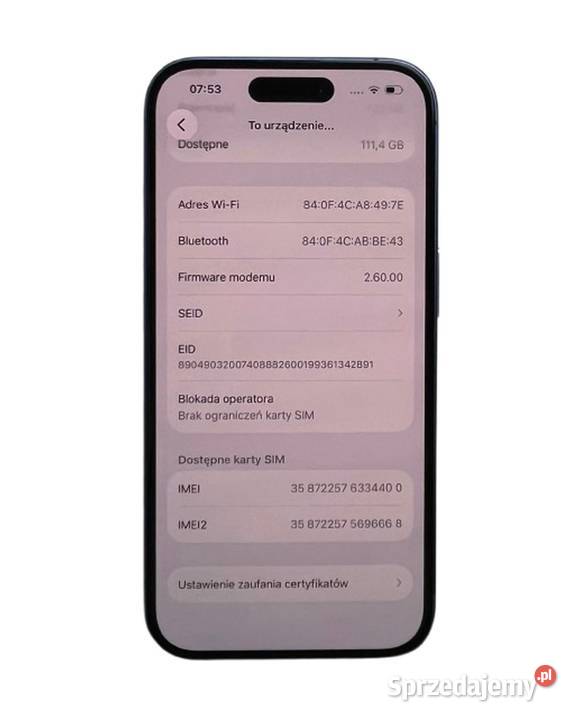 iPhone 16 128GB 90 kondycji 100 oryginalny Apple / iPhone Cmolas