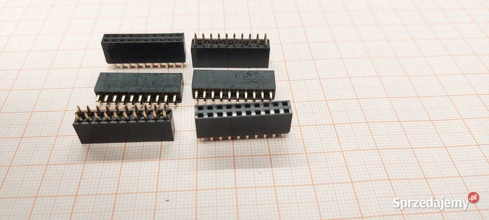 Gniazdo kołkowe żeńskie Gold 2x10 20 DIP 24 Elektronika Czechowice-Dziedzice