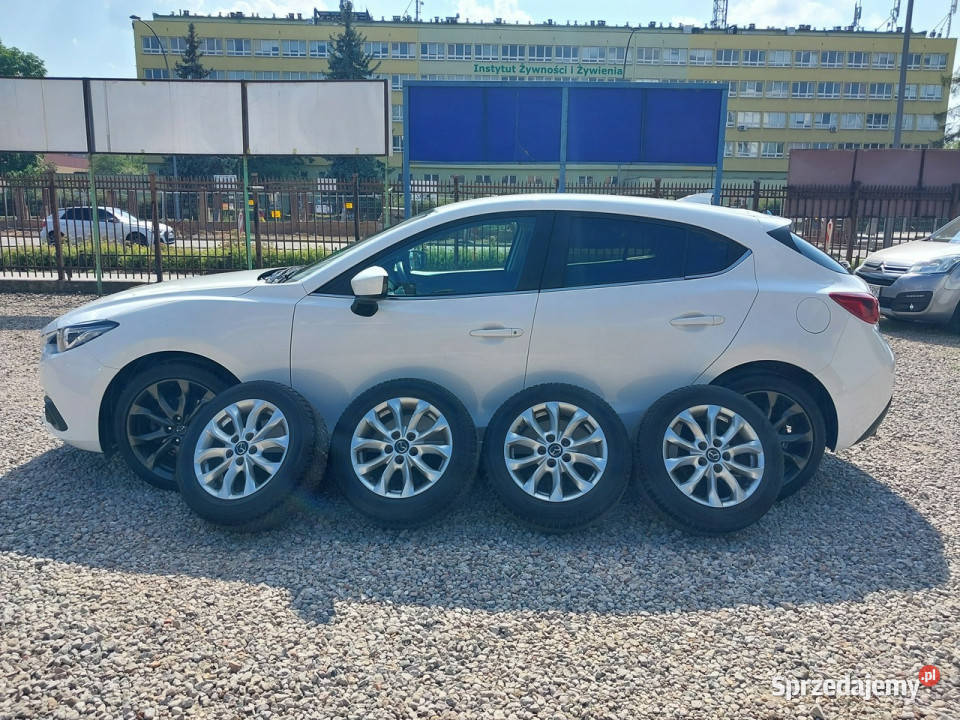 Mazda 3 SALON pierwszy wł BIAŁA PERŁA Ksenony komputer pokładowy Warszawa sprzedam