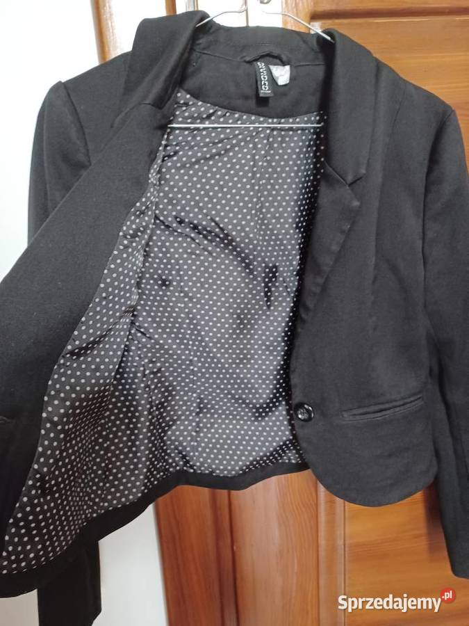 Czarny żakiet marynarka rozmiar S HM elegancki Moda i Styl