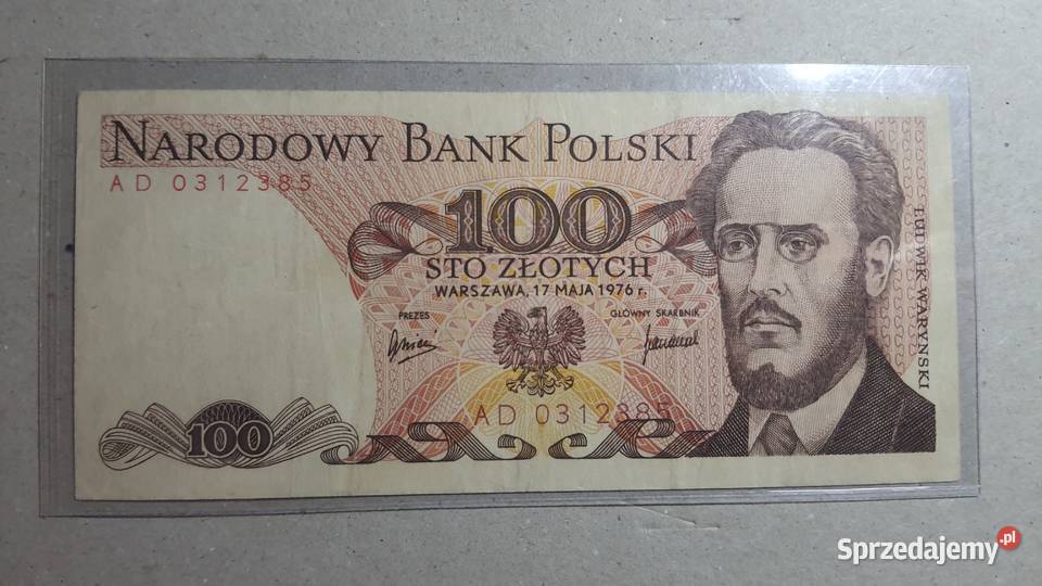 ULTRA RZADKOŚĆ 100 zlotych 1976 s AD Warszawa