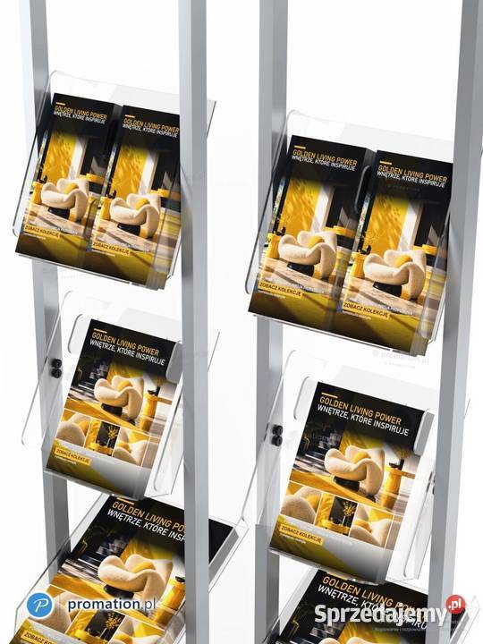 Srebrny stojak na plakat A2 i ulotki A4 A5 DL do Katowice