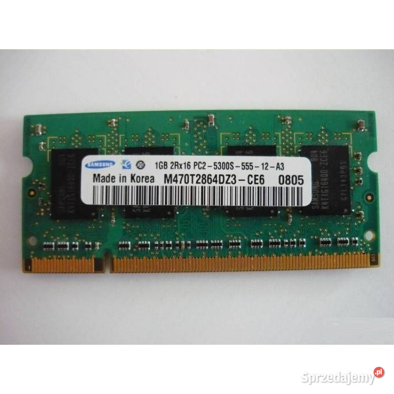 Pamięć PC RAM Samsung 1GB DDR2 2RX8 Pamięci wielkopolskie Poznań sprzedam