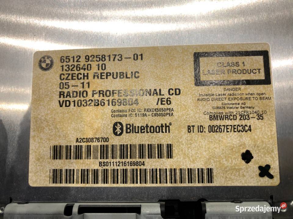 RADIO BMW E84 9258173 0915 ODTWARZACZ MULTIMEDIA