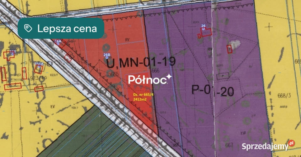 Działka ze stawem 2412 m Aleksandrów lubelskie
