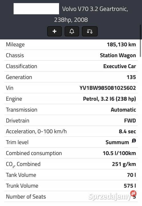 AUTOMATYCZNA SKRZYNIA BIEGÓW Volvo V70 III 32 Rudka