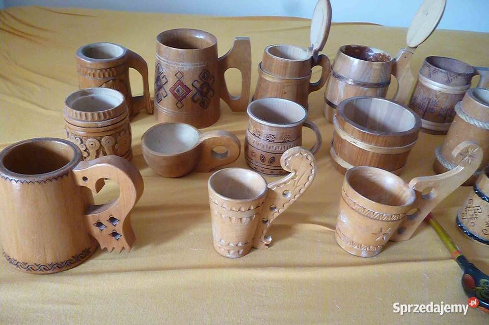 KOMPLET KUFLI DREWNIANYCH GÓRALSKIE ZDOBIONE Pozostałe małopolskie Kraków