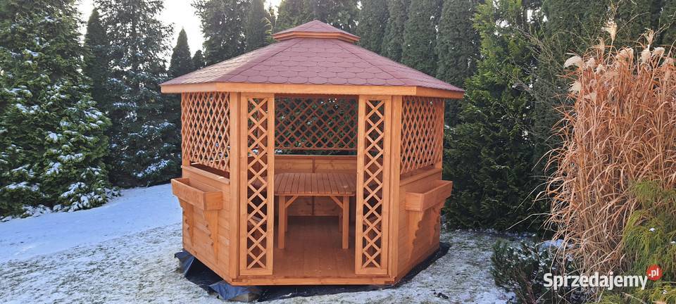 Altana altany ogrodowe sześciokątne wiaty Domki Pawilony i namioty Maków Podhalański