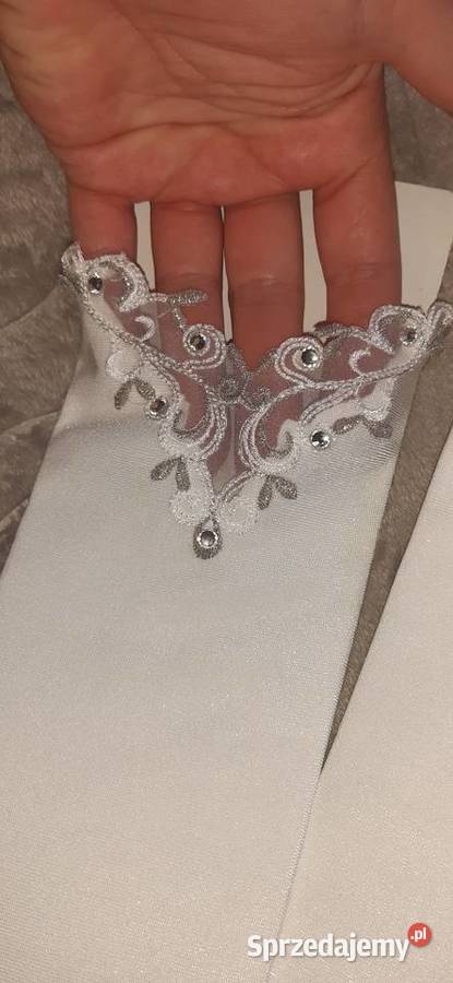 Rękawiczki komunijne długie na jeden paluszek Borów