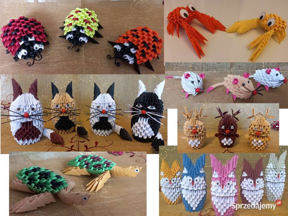 Różne ZWIERZĘTA zwierzątka rękodzieło origami Puławy sprzedam