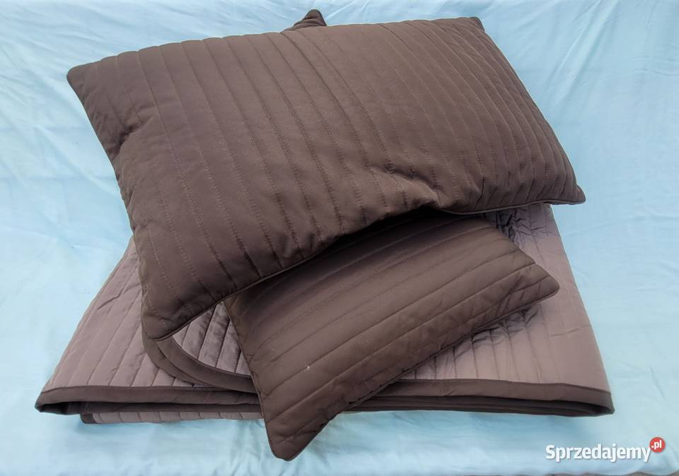 Narzuta brązowa 280x260 i 2 poduszki 60x40 Ikea Nadarzyn