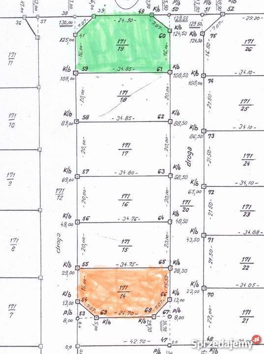 Trzy działki budowlane 1 Inowrocławia sprzedam