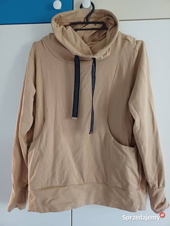 Piękna brązowa bluza z kieszonkami damska marki Bluzki i koszule Kraków