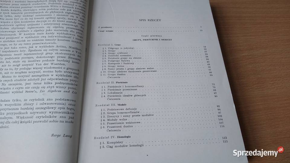 Algebra Serge Lang z angielskiego tł Ryszard Książki naukowe i popularnonaukowe pomorskie Gdańsk