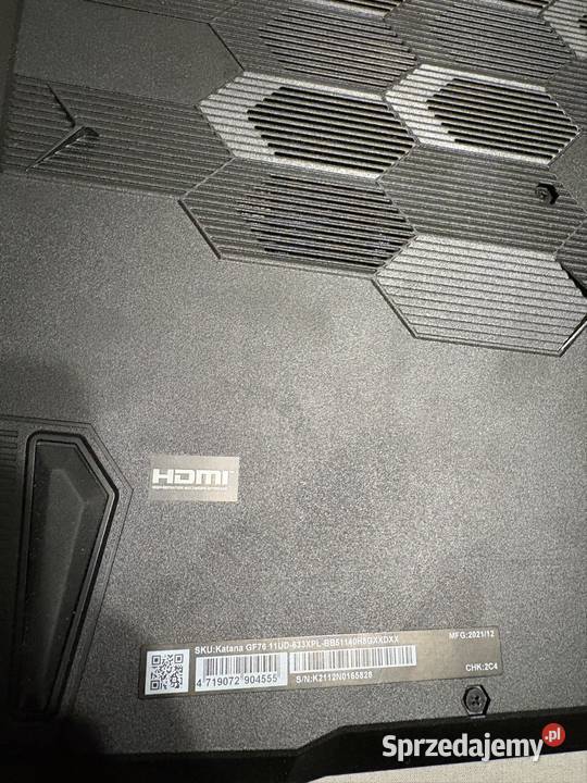 Laptop Gamingowy MSI Katana GF76 Łódź sprzedam