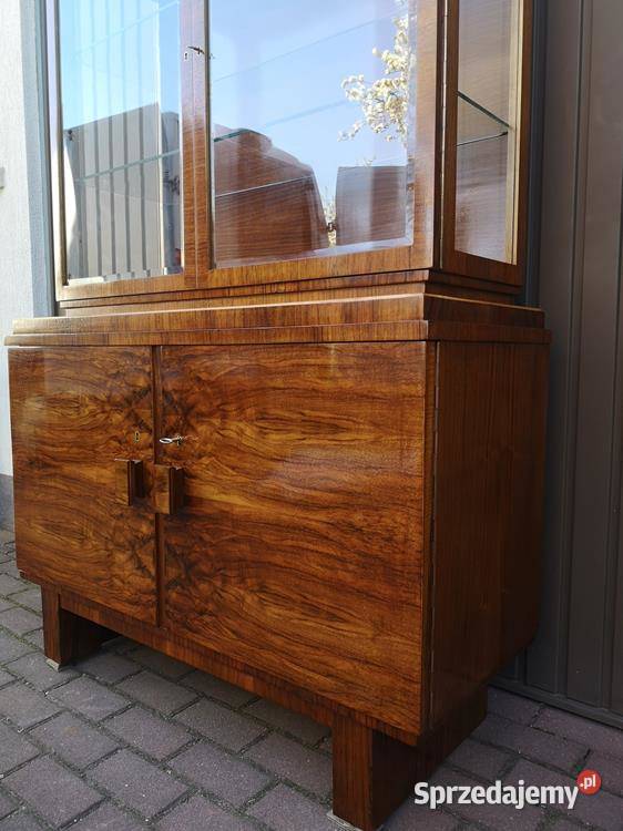 Witryna Serwantka ARTDECO Orzech Politura Stara wielkopolskie Swarzędz