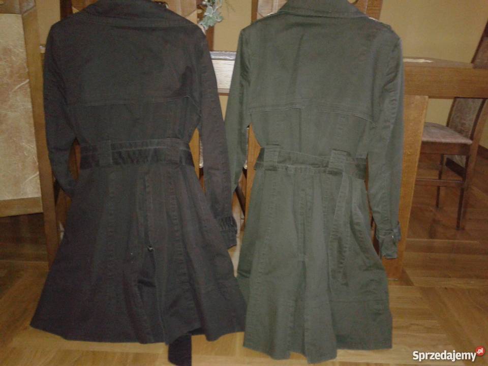płaszcze jesień wiosna zara basic L i XL zielony Targowisko