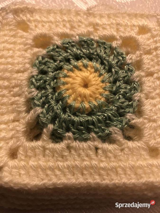 kwadrat babuni kwiaty poduszka narzuta95105 15 Zegrze