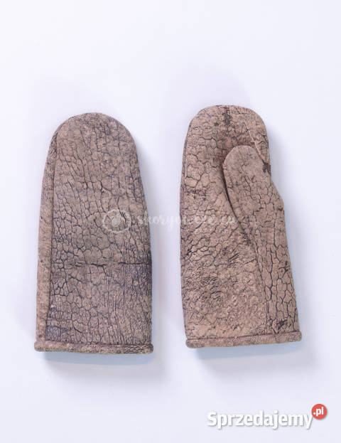Beżowe o marmurkowej fakturze rękawiczki męskie Dla mężczyzn małopolskie Szaflary
