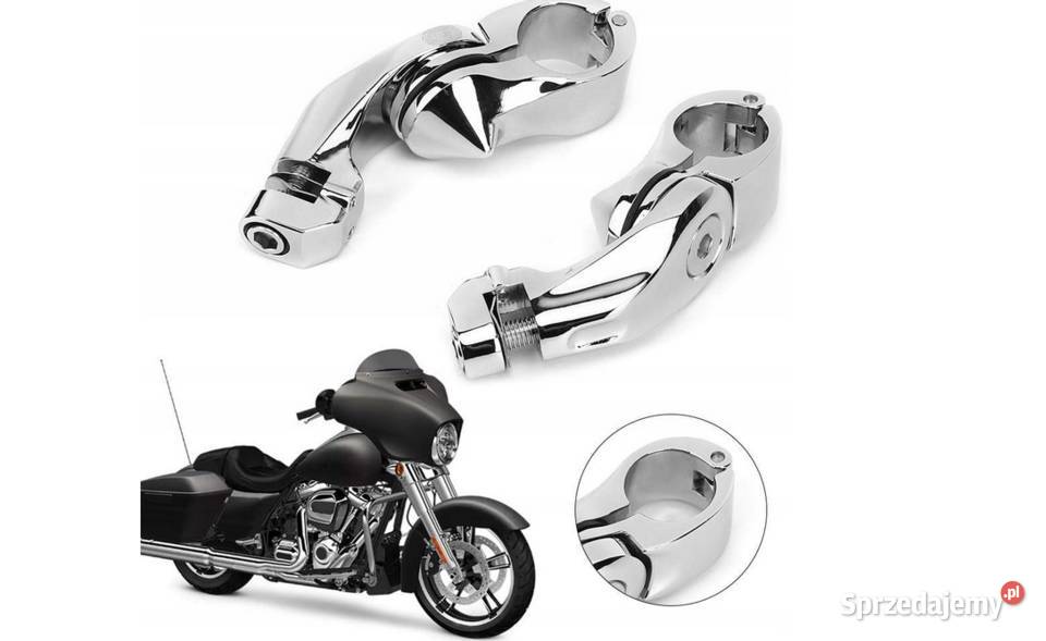 Chromowany uchwyt na gmole motocyklowe 222532 MM śląskie Sosnowiec