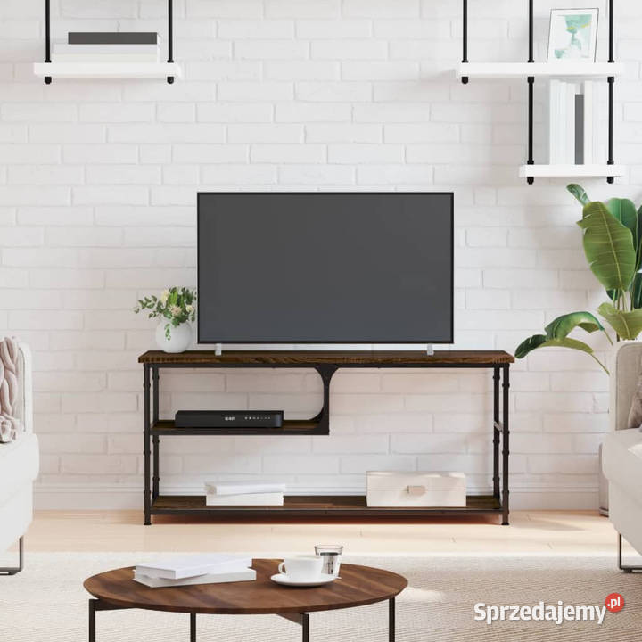 Szafka pod telewizor brązowy dąb 103x38x465
