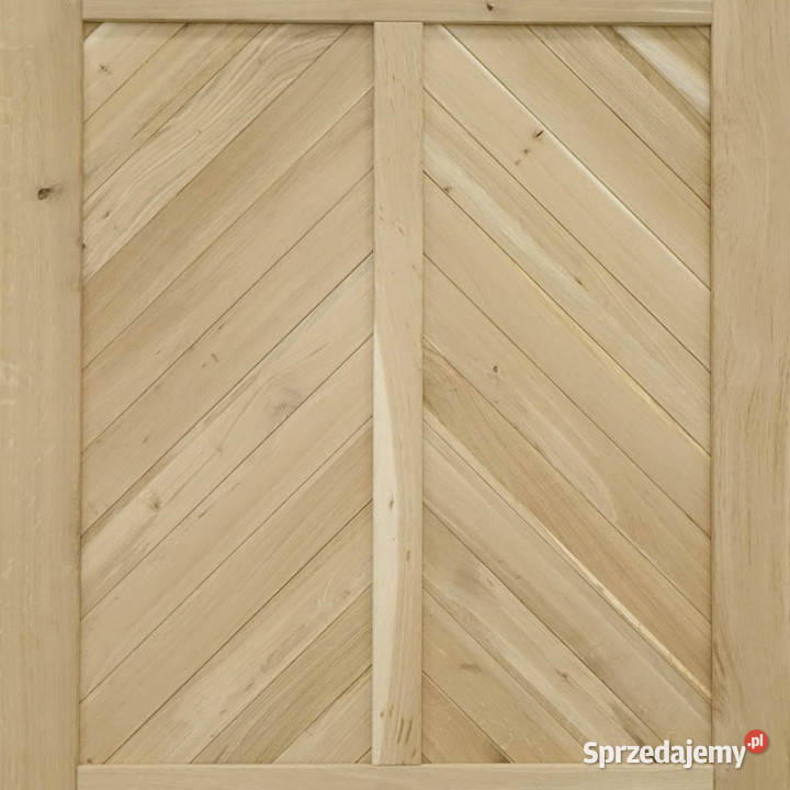 Drzwi przesuwne drewniane dębowe SZEWRON LINE 210cm Chmielnik sprzedam