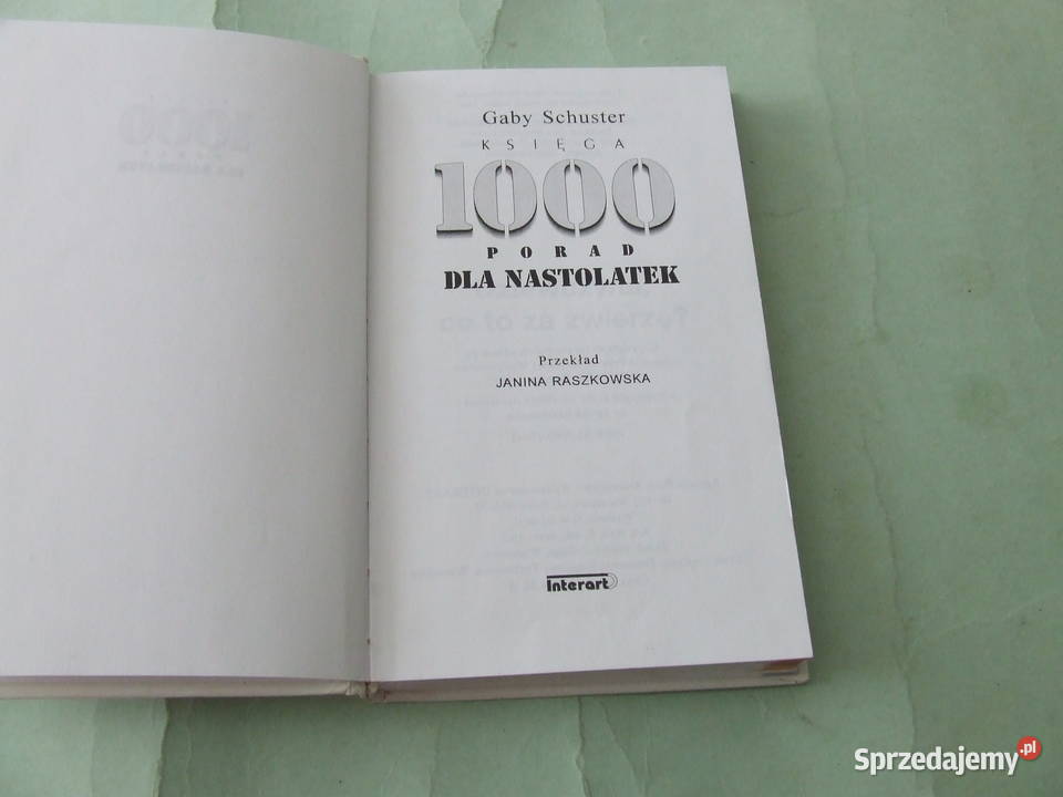 Księga 1000 porad nastolatek Schuster Książki i Podręczniki Oborniki Śląskie