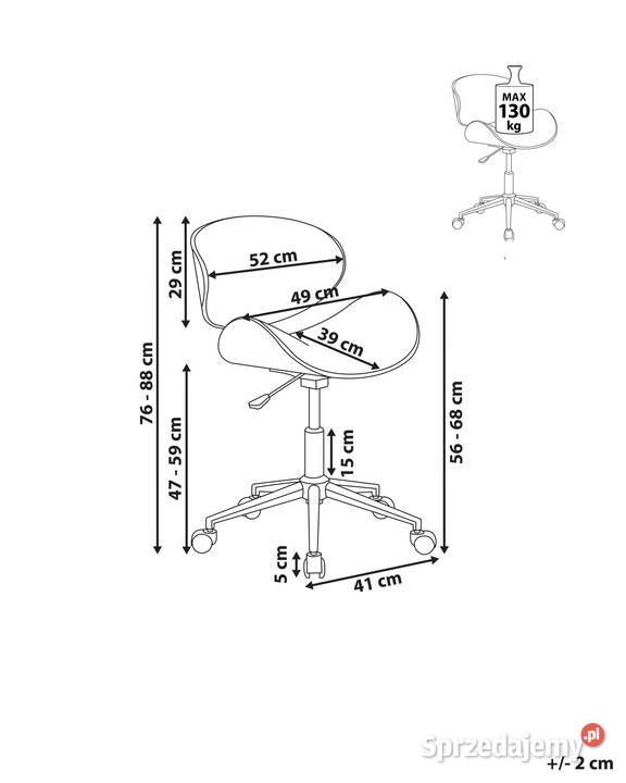 Krzesło obrotowe Ekoskóra biały czarny Świdnica