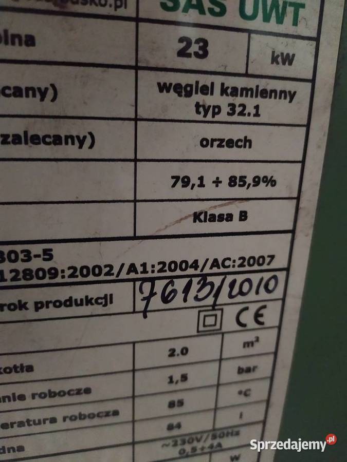 Piec węglowy SAS węgiel Dobczyce