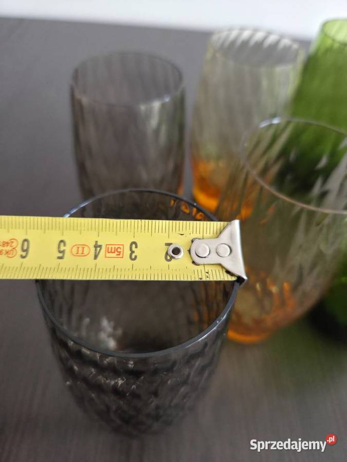 Szklanki PRL vintage Poznań