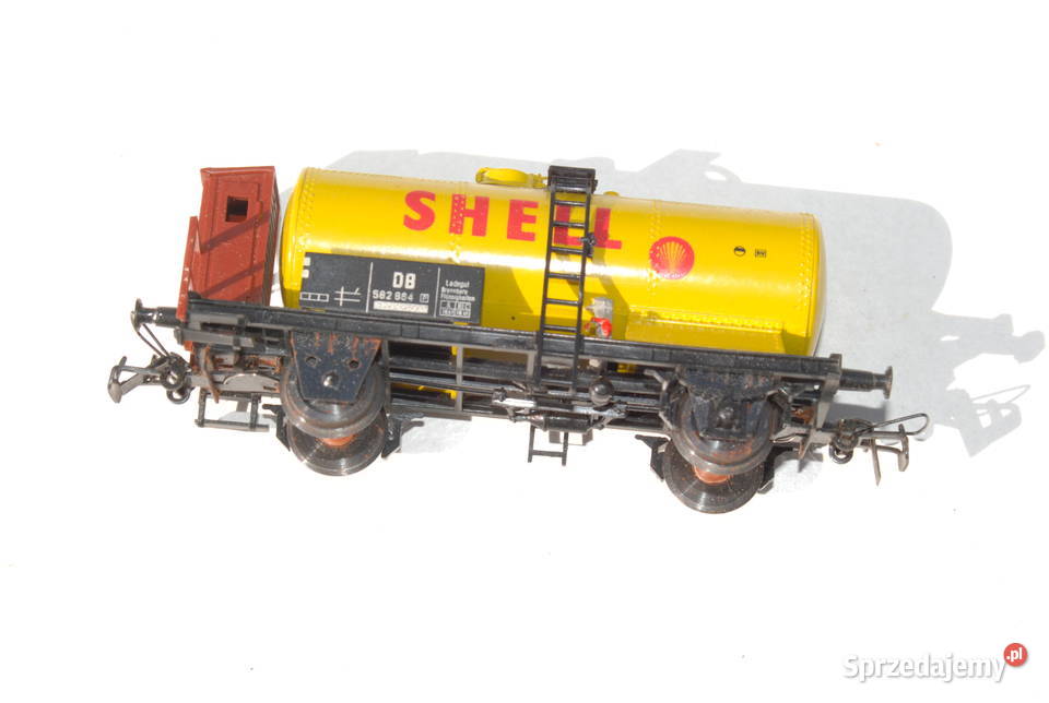 Stara zabawka wagon cysterna Piko Schicht H0 DB Shell z kabiną hamulcową