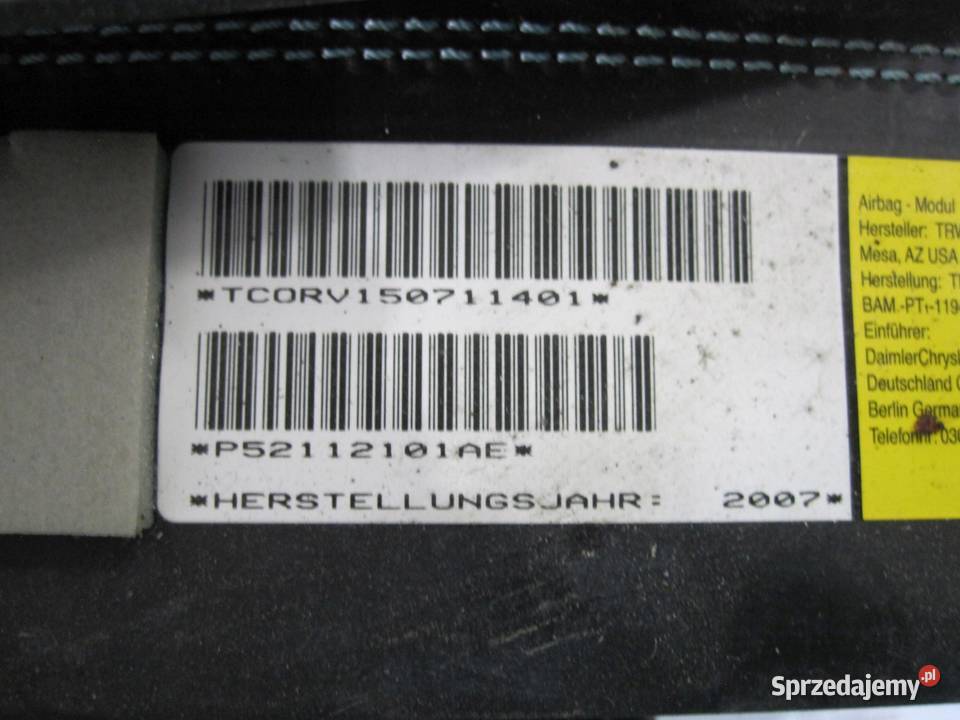 DODGE NITRO 08r kurtyna lewa P52112101AE