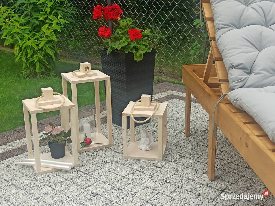 Lampiony dekoracyjne drewniane latarenki Skierdy