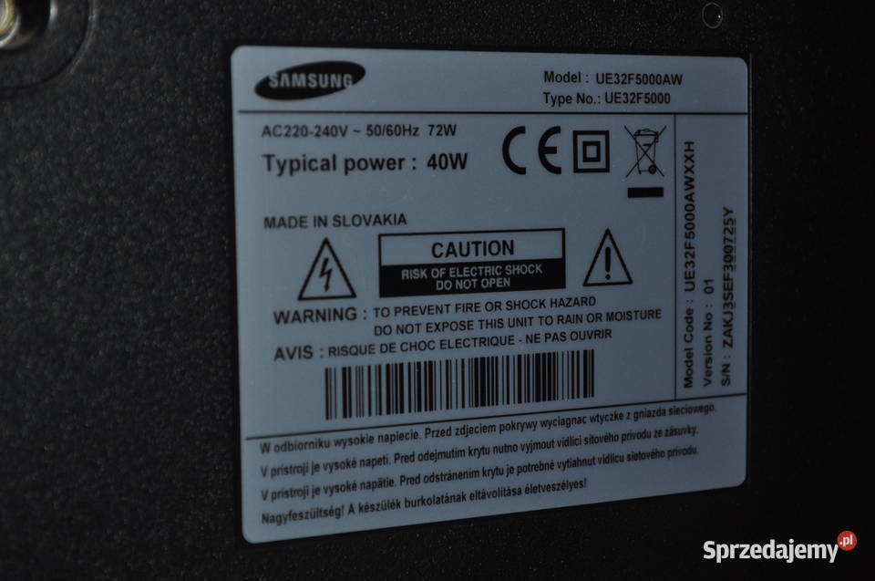 Telewizor LCD Samsung UE32F5000 Skarżysko-Kamienna