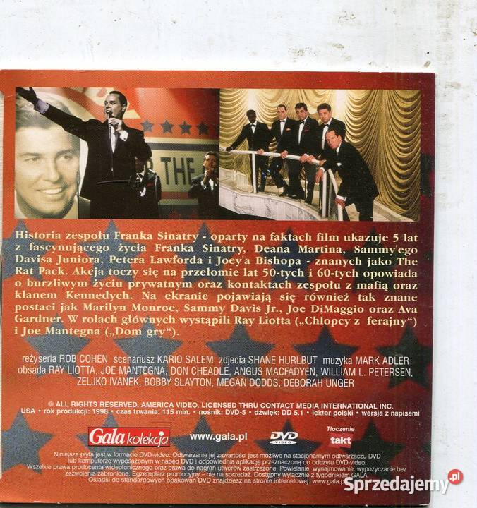 The Rat Pack Historia zespołu Franka Sinatry Filmy Szczecin sprzedam
