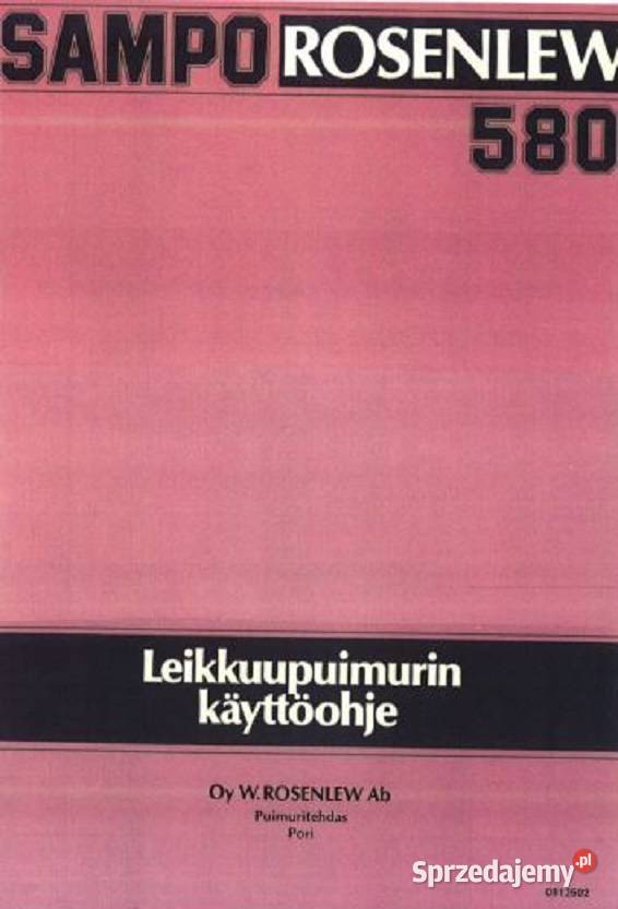 SAMPO SR580 kombajn instrukcja obsługi świętokrzyskie Kielce