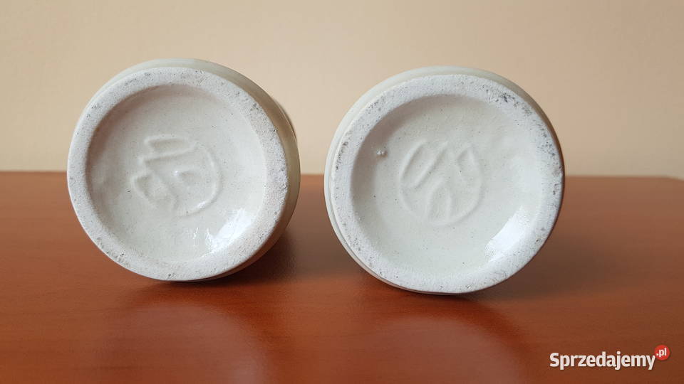 2x świecznik ceramiczny Bolesławiec Wolanin śląskie Dąbrowa Górnicza
