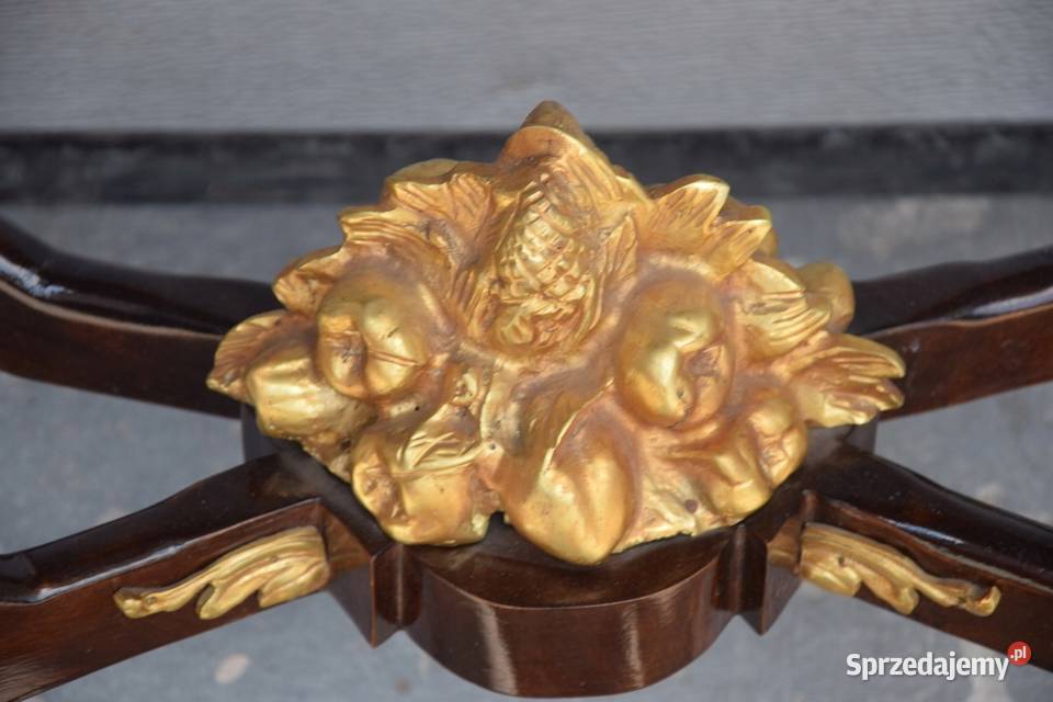Drewniana Brązowa Konsola pod Ścianę Secesja małopolskie Kraków