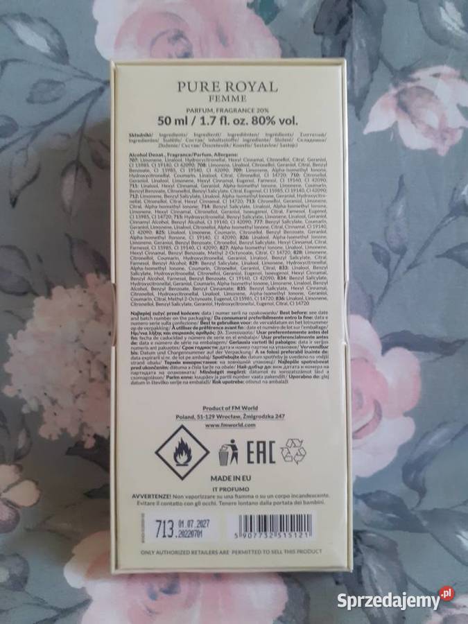 Perfumy FM Pure Royal 713 inspirowane Montale Dla kobiet
