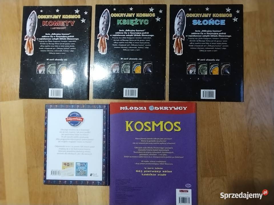 Zestaw książek dzieci KOSMOS Komety Księżyc