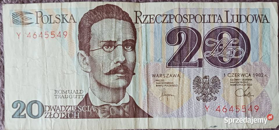 20 R Traugutt seria Y 1VI1982 r Konin sprzedam
