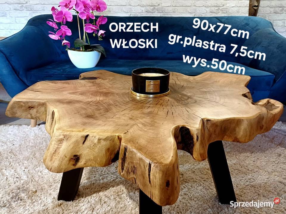 Stolik kawowy 90x77 KORZEŃ ORZECHA WŁOSKIEGO Śrem