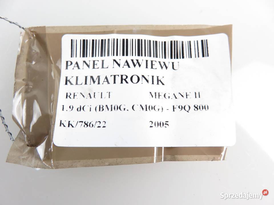 KLIMATRONIK RENAULT MEGANE II 8200344840 Panele sterowania, przełączniki małopolskie sprzedam
