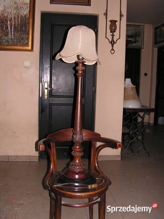 stara lampa drewniana elektryczna małopolskie Kraków sprzedam