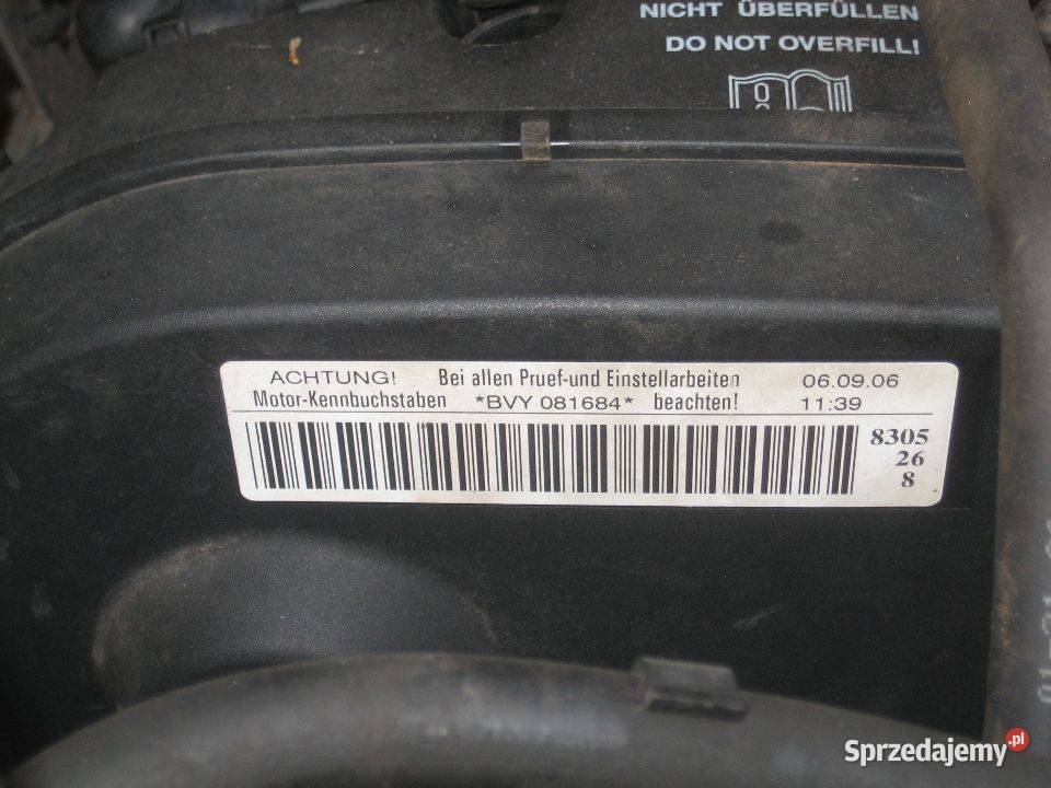vw passat b6 20 fsi benzyna silnik motor symbol osobowe wielkopolskie Rakoniewice sprzedam